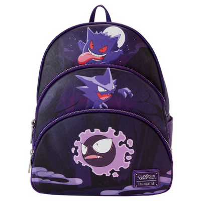 PRE-ORDER Loungefly Pokemon Gengar Evolution Triple Pocket Backpack