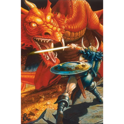 DUNGEONS & DRAGONS Classic Dragon Battle Poster