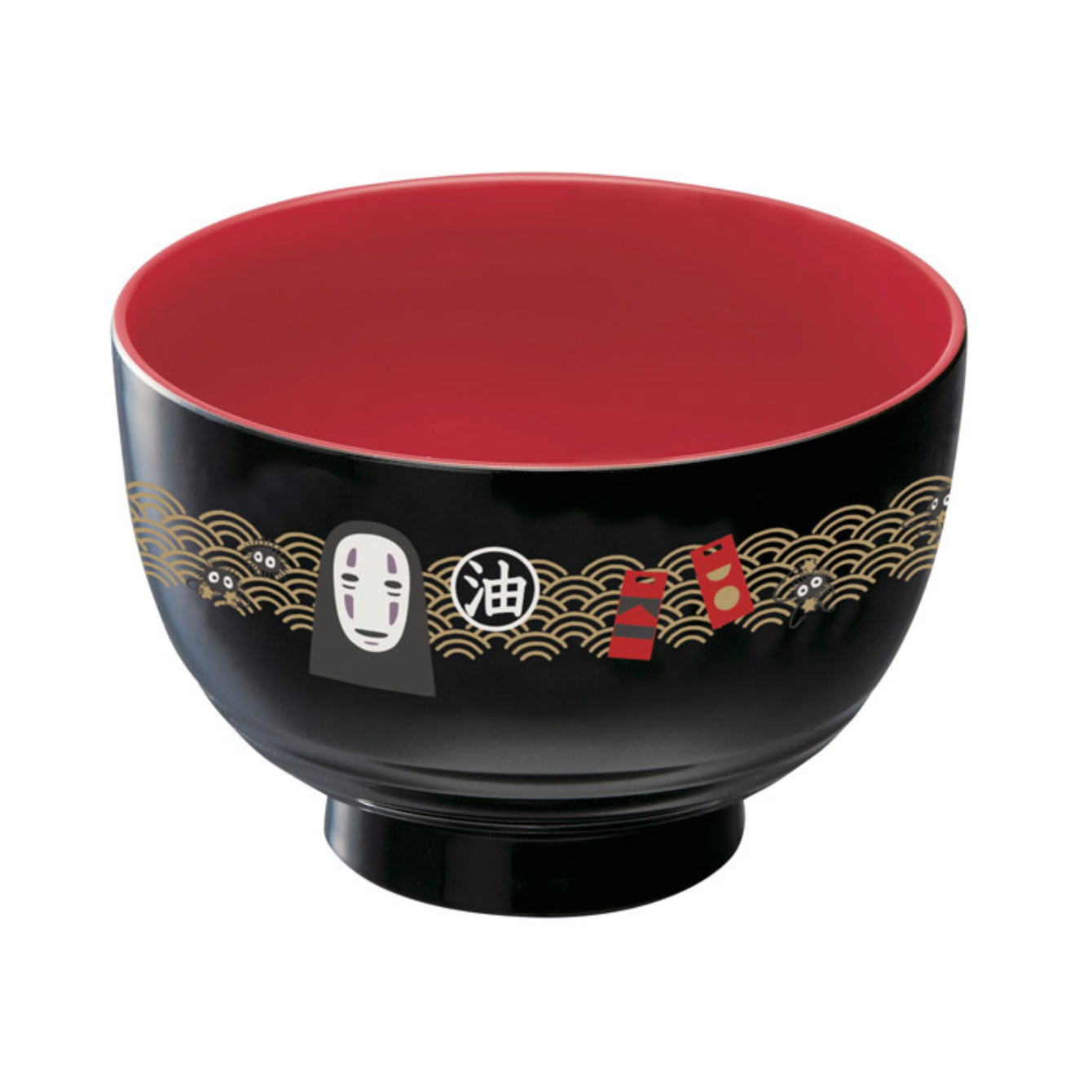 No Face Traditional Japanese Lacquer Ware Small Bowl "Spirited Away"