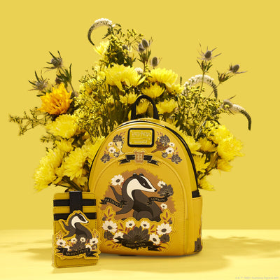 PRE-ORDER Harry Potter Hufflepuff House Floral Tattoo Mini Backpack