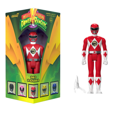 Mighty Morphin Power Rangers ReAction Figures Red Ranger Triangle Box
