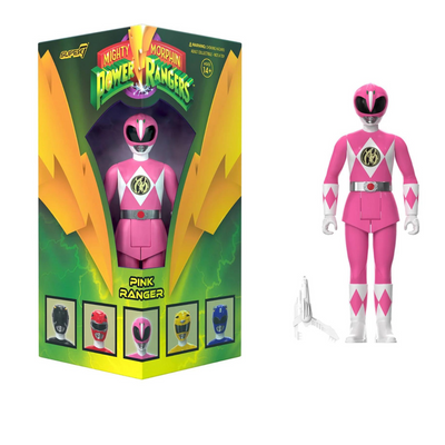 Mighty Morphin Power Rangers ReAction Figures Pink Ranger Triangle Box