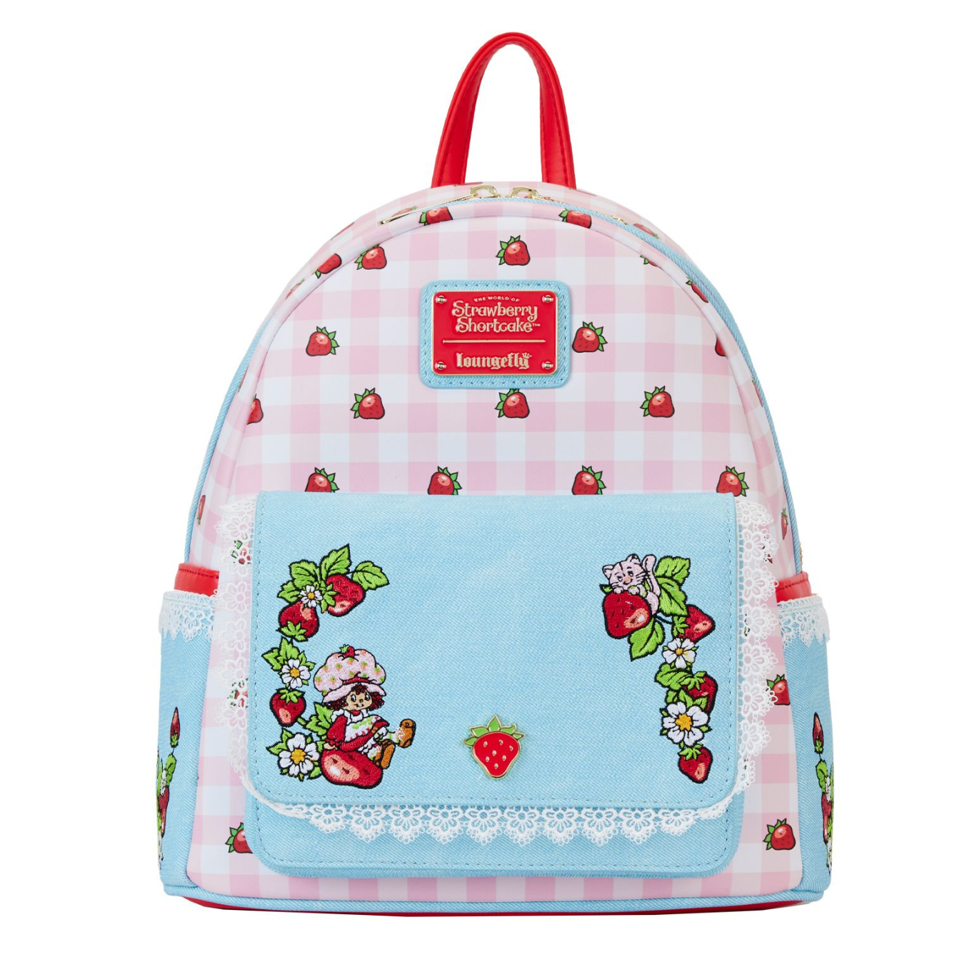 PRE-ORDER Strawberry Shortcake Denim Pocket Mini Backpack