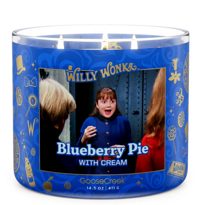 BLUEBERRY PIE WITH CREAM 3-WICK WONKA CANDLE
