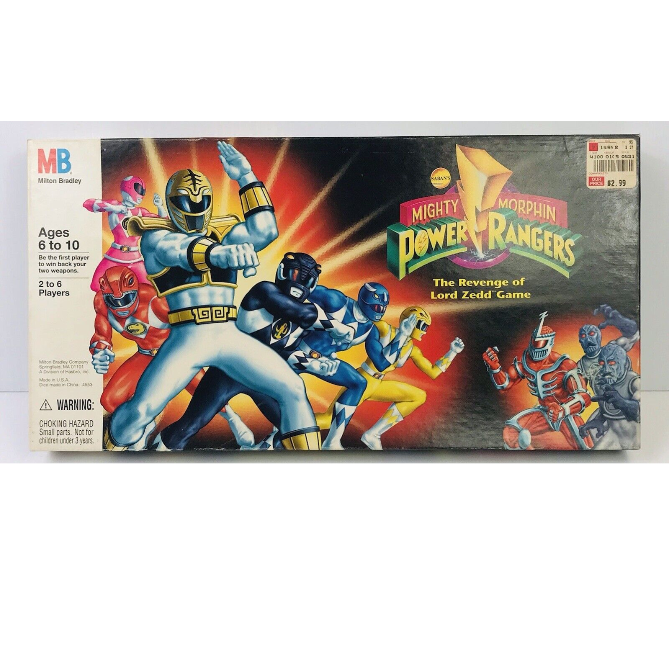 1994 Power Ranger Revenge of Lord Zedd Board Game