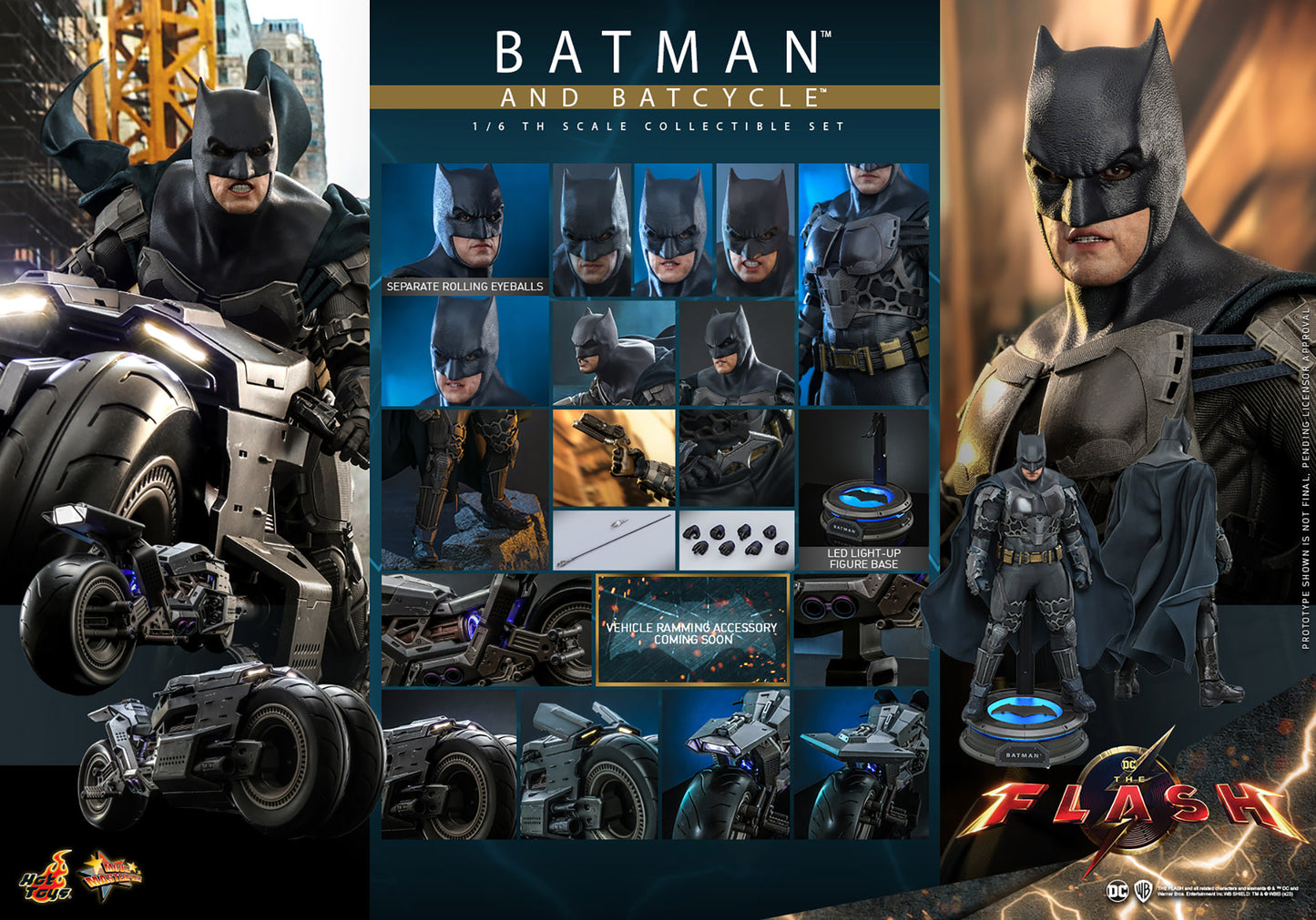 PRE-ORDER Batman and Batcycle Sixth Scale Figure Set