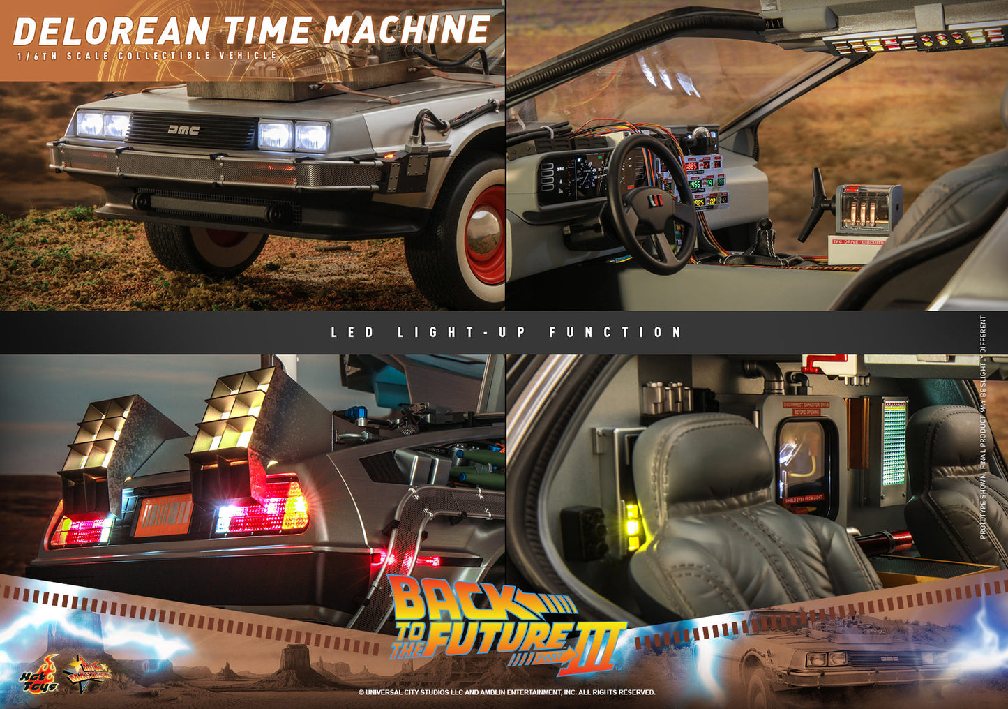 PRE-ORDER DeLorean Time Machine Sixth Scale Figure Accessory