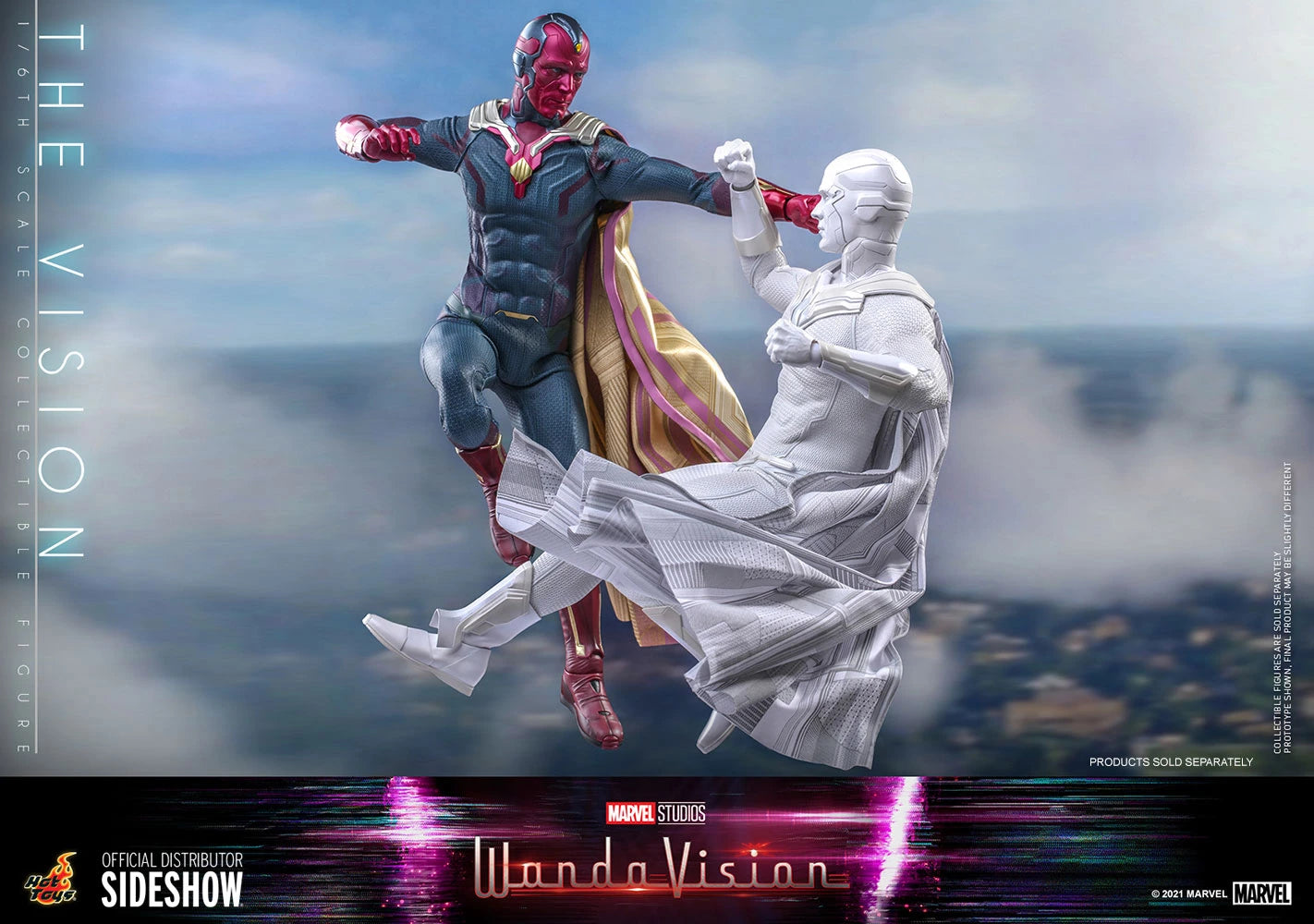 The Vision Sixth Scale Figure by Hot Toys White Edition.