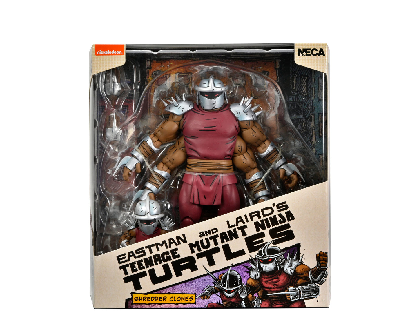 Teenage Mutant Ninja Turtles (Mirage Comics) 7” Scale Action Figure – Deluxe Shredder Clone & Mini Shredder