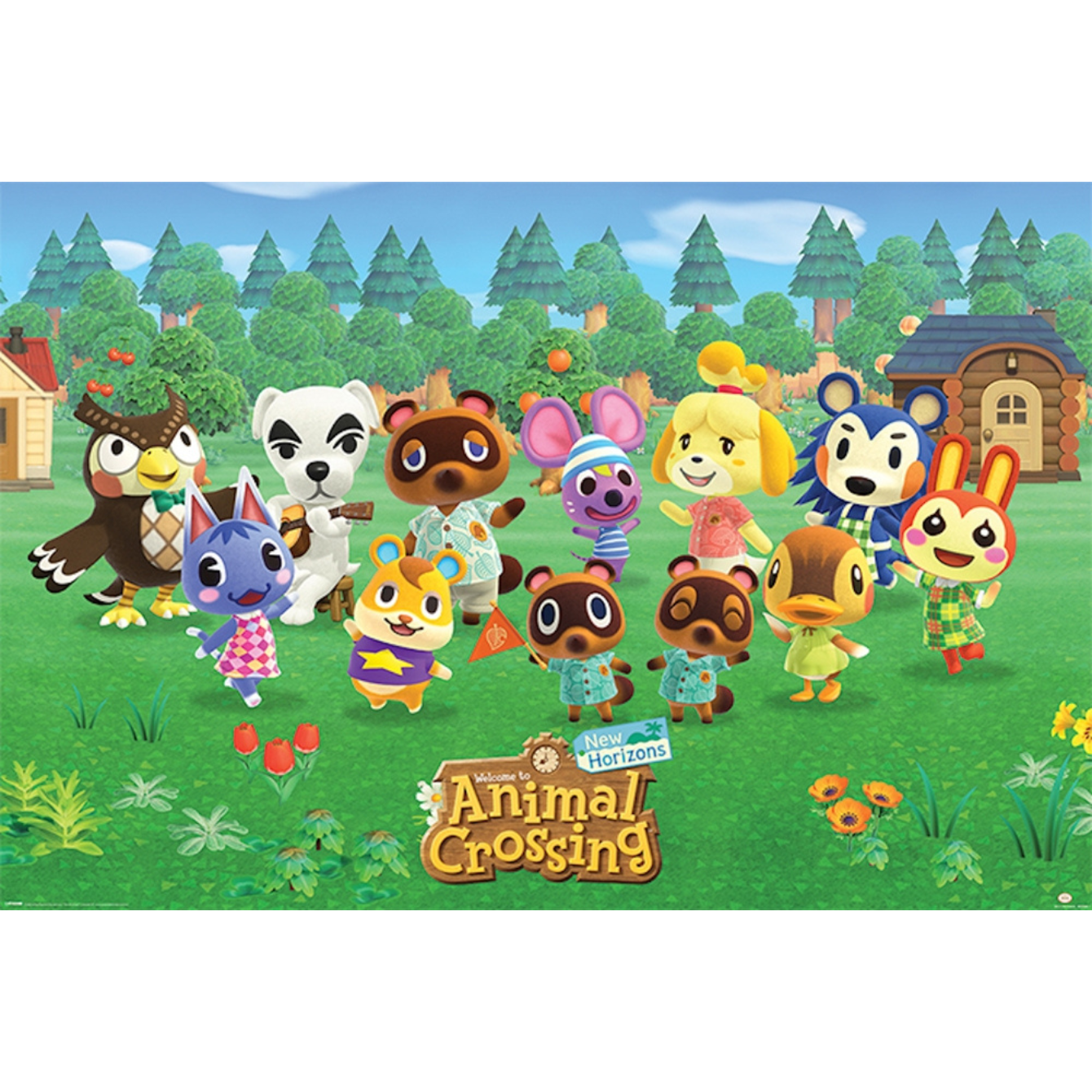 Animal Crossing Field Poster