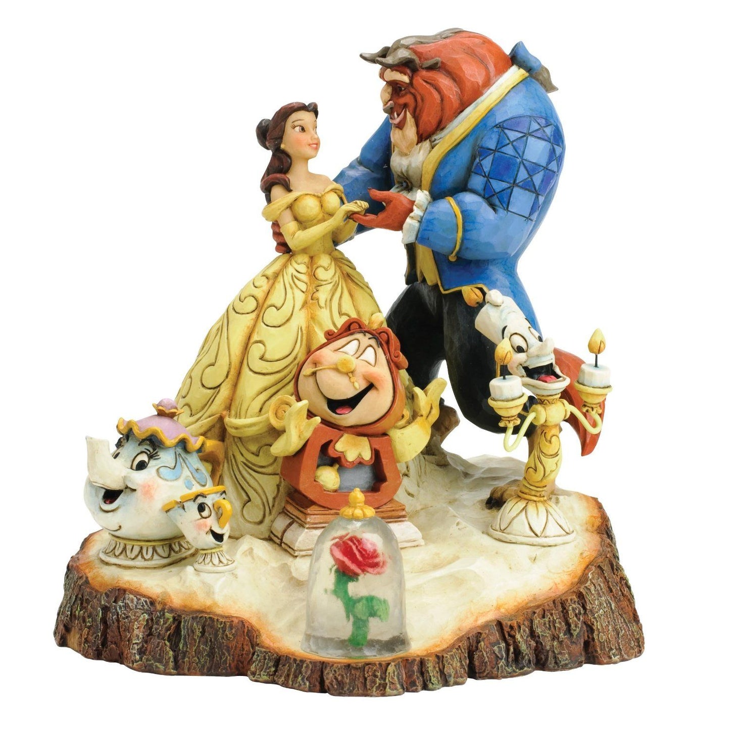 Disney Traditions by Jim Shore Beauty and the Beast Carved by Heart Stone Resin Figurine