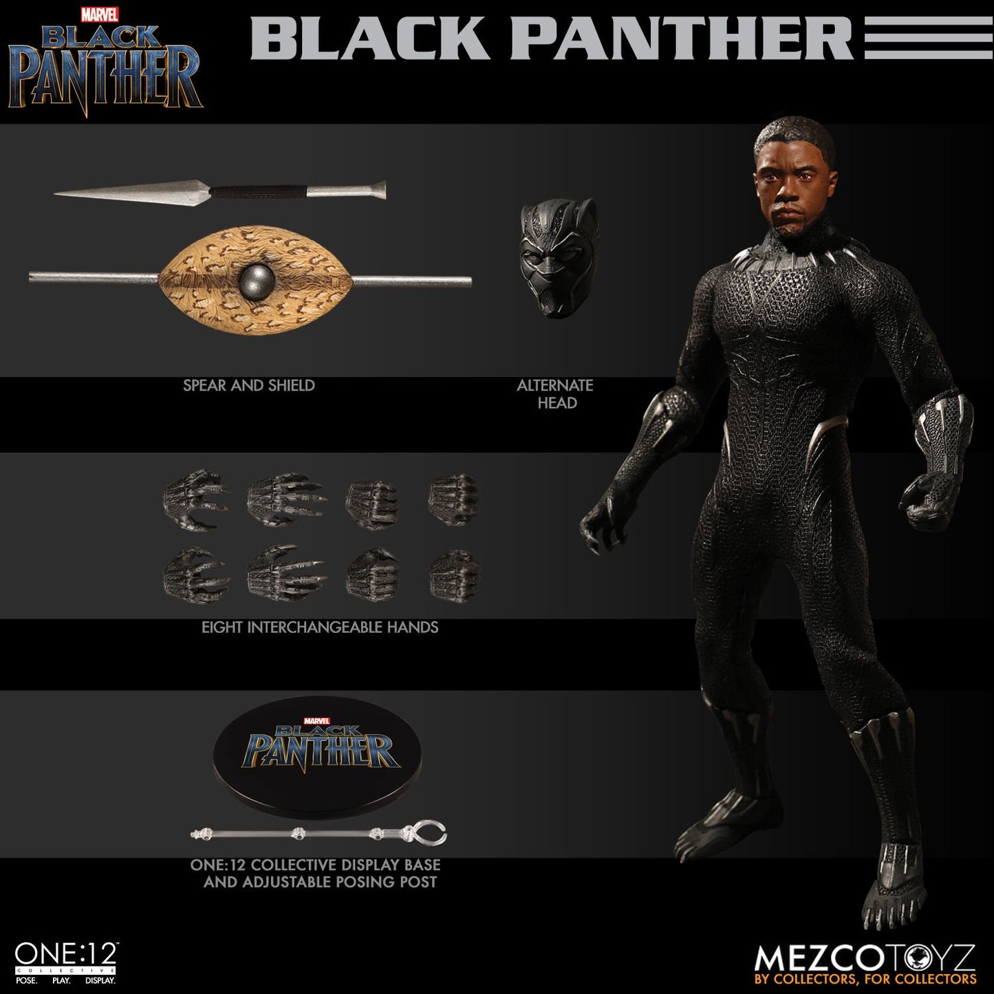 Mezco Toyz One:12 Collective Marvel Black Panther Action Figure