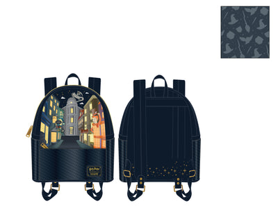 HARRY POTTER DIAGON ALLEY SEQUIN MINI BACKPACK LOUNGEFLY