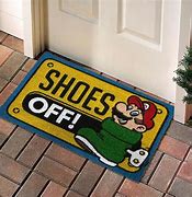 Super Mario Shoes Off Coir Doormat