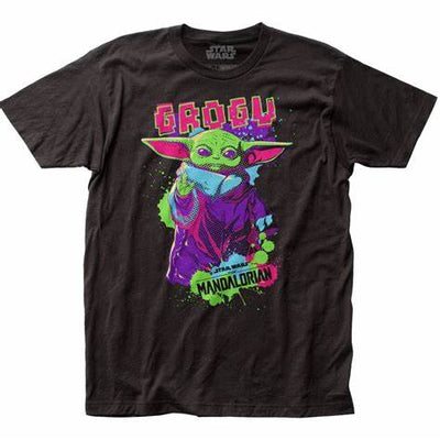 Neon Retro Grogu T Shirt