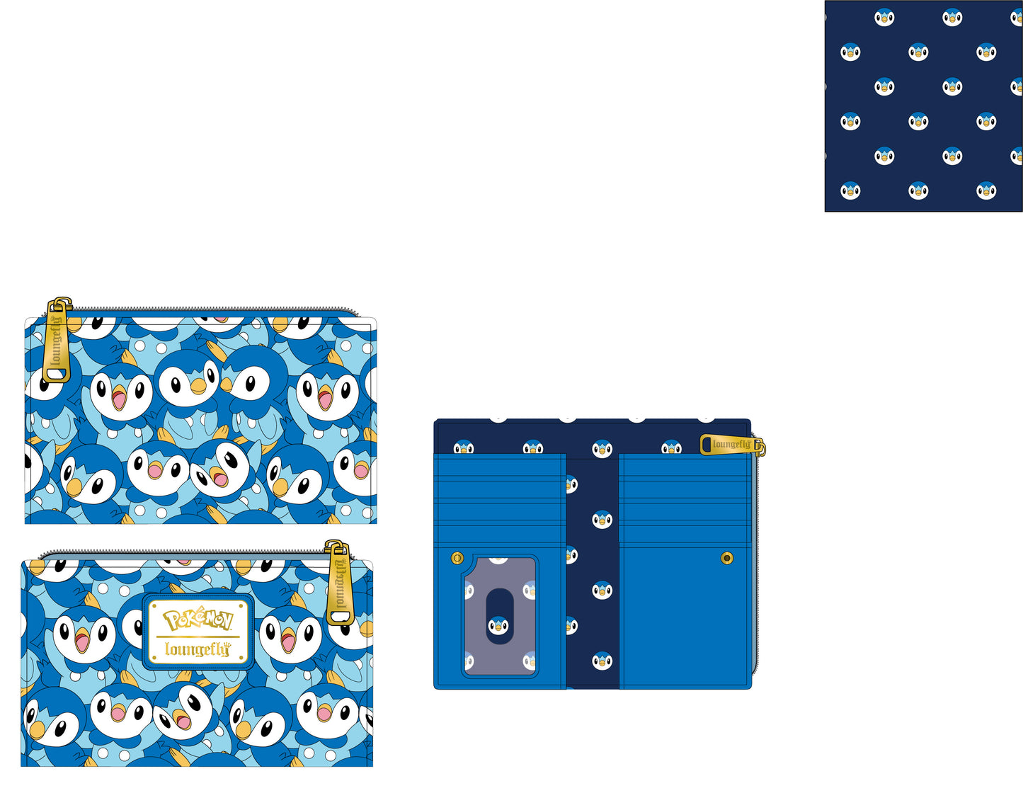 POKEMON PIPLUP BIFOLD WALLET LOUNGEFLY