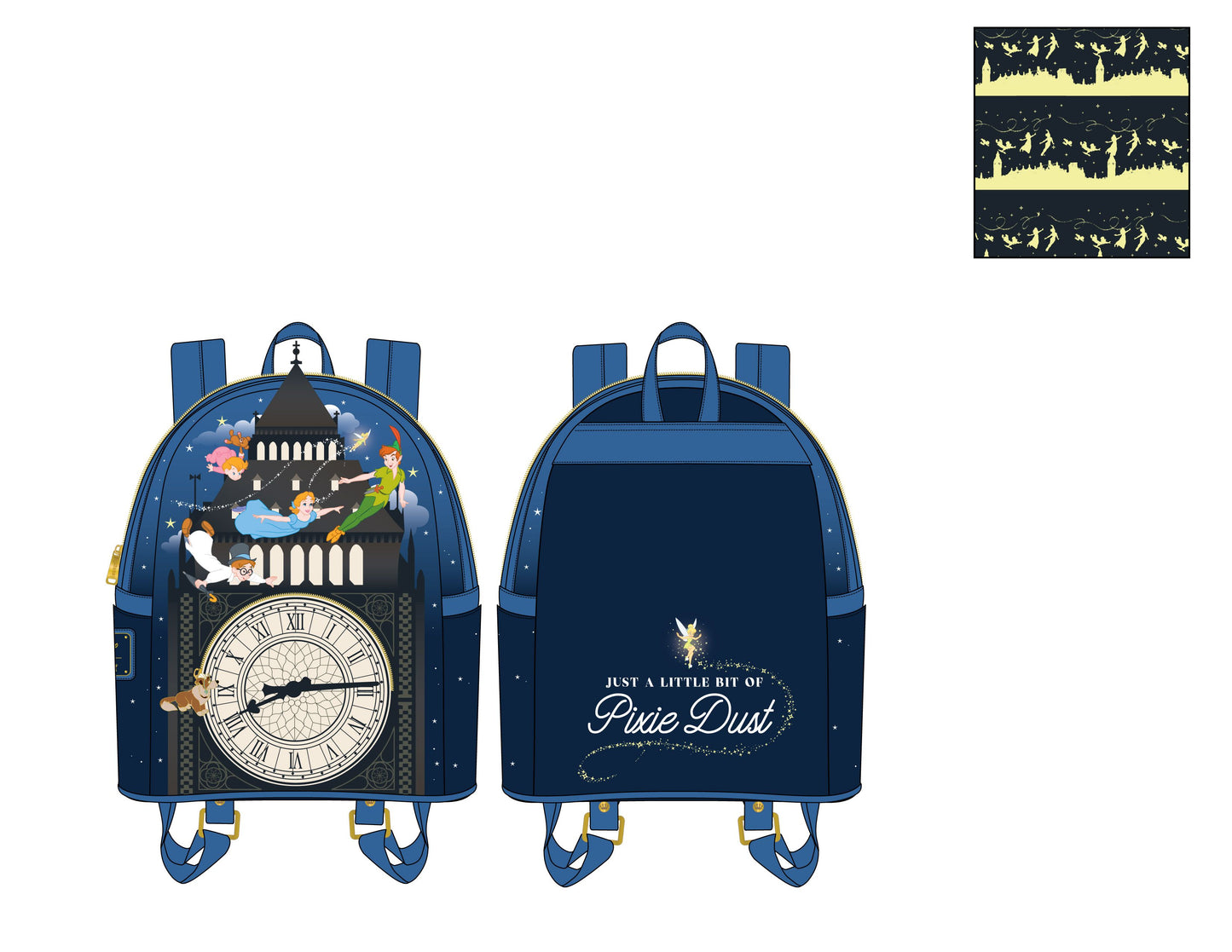 Peter Pan Clock Mini Backpack Loungefly