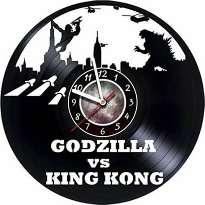 Godzilla vs, Kong Record Wall Clock