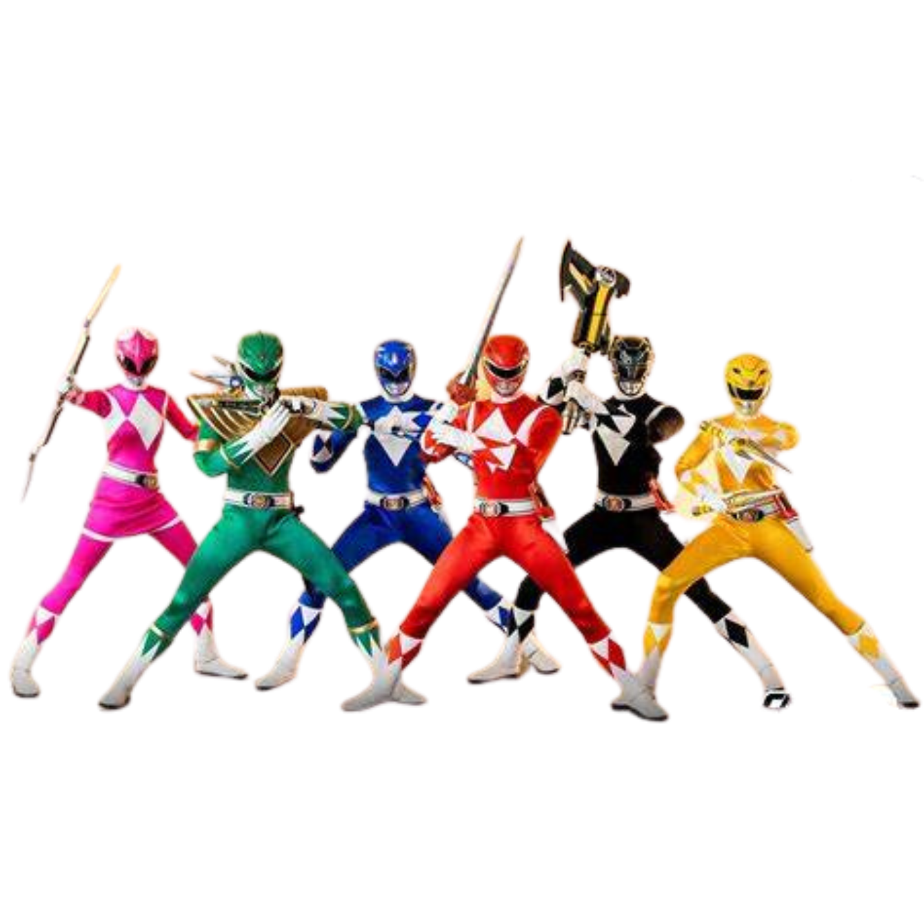 Mighty Morphin Power Rangers Core Rangers & Green Ranger 1/6 Scale Figure 6-Pack