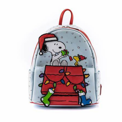 PEANUTS GIFT GIVING SNOOPY & WOODSTOCK MINI BACKPACK LOUNGEFLY