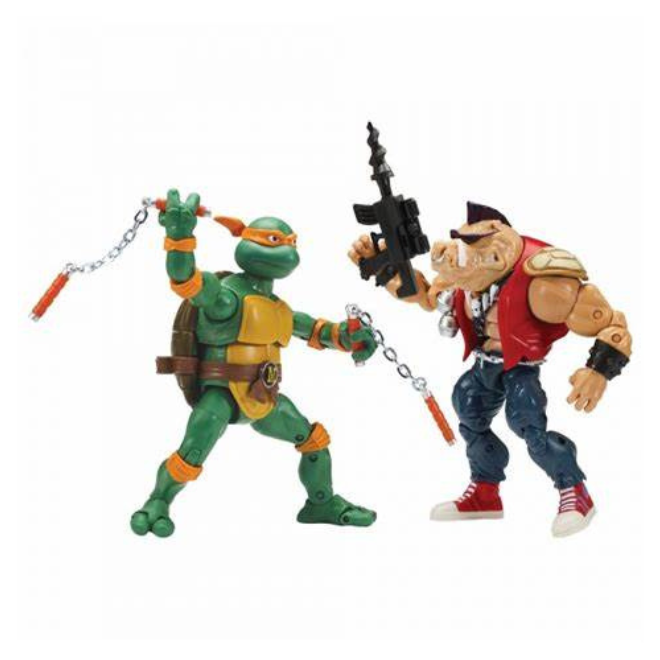 Teenage Mutant Ninja Turtles Classic Michelangelo vs. Bebop Action Figure 2-Pack