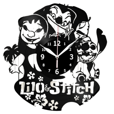 Lilo And Stitch Vinyl Clock