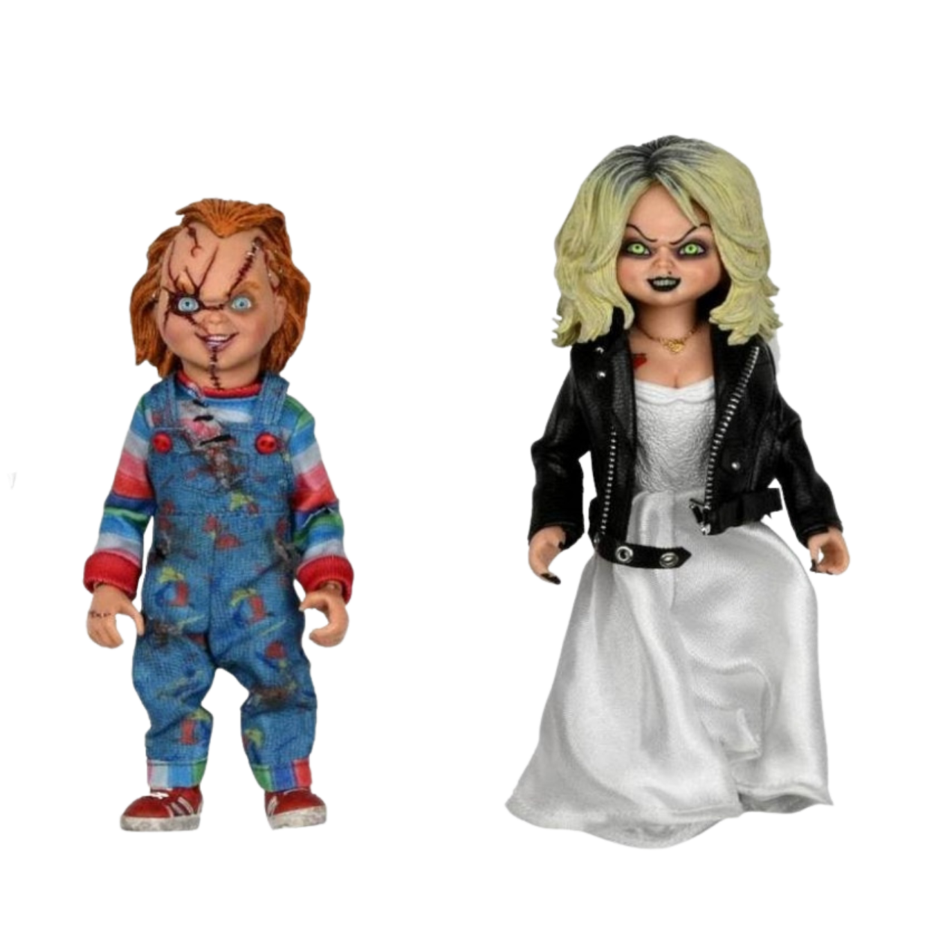 Bride of Chucky 8″ Scale Clothed Figure – Chucky & Tiffany 2-Pack