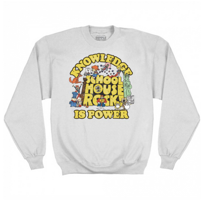 School House Rock Knowledge Is Power Logo With Characters Sweatshirt