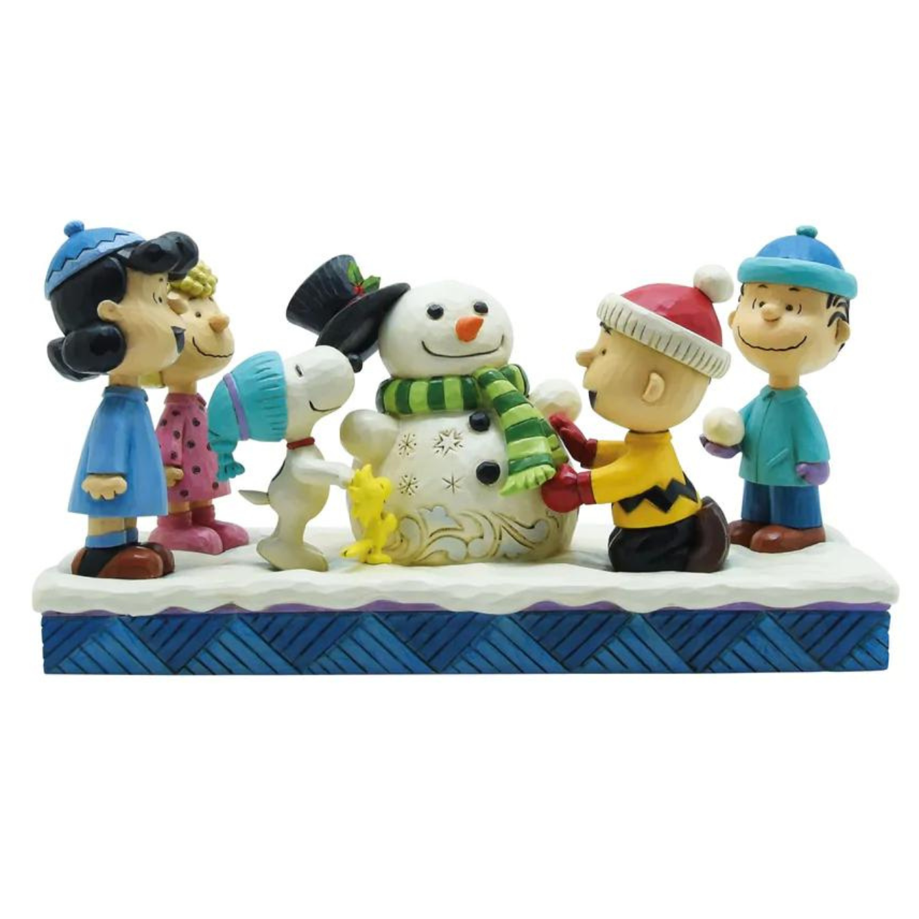 Peanuts Gang Building Snowman
