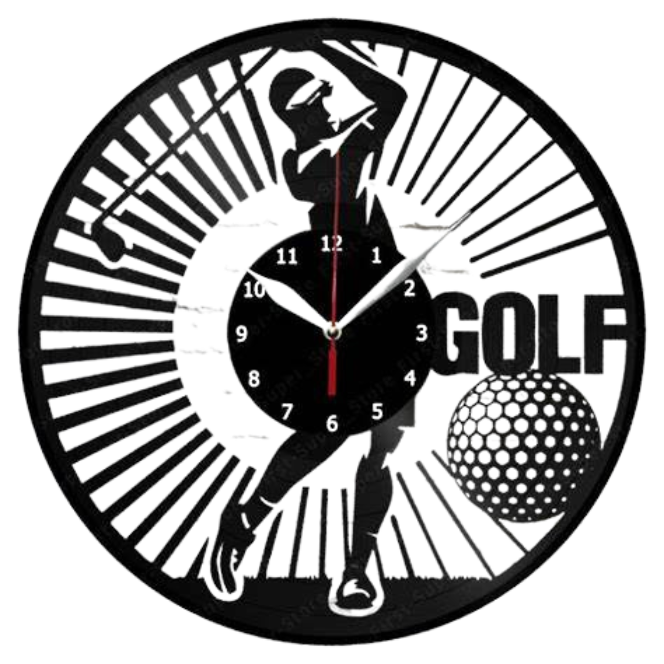 Vinyl Evolution Golf Clock
