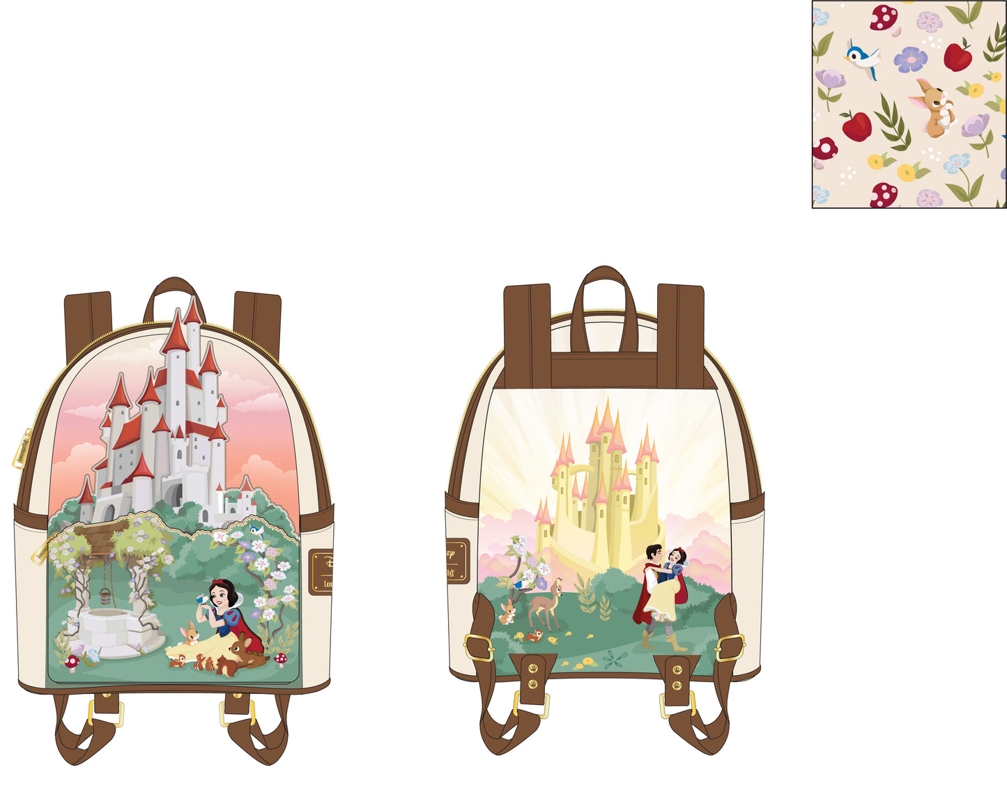 Disney Snow White Castle Series Mini Backpack Loungefly