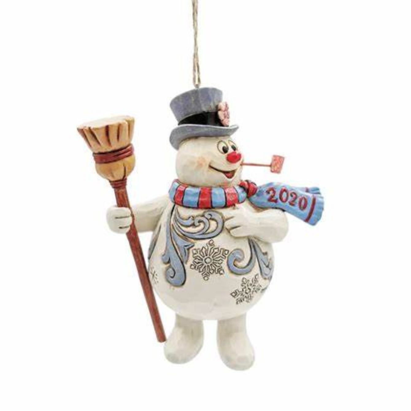 Frosty With Broom Date Ornament