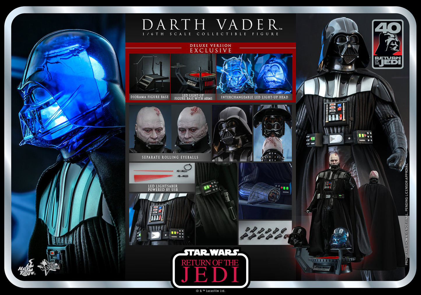 PRE-ORDER Darth Vader™ (Deluxe Version) (Return of the Jedi 40th Anniversary Collection) Sixth Scale Figure
