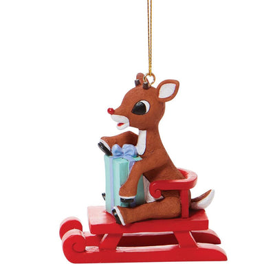 Rudolph Red Sled Ornament